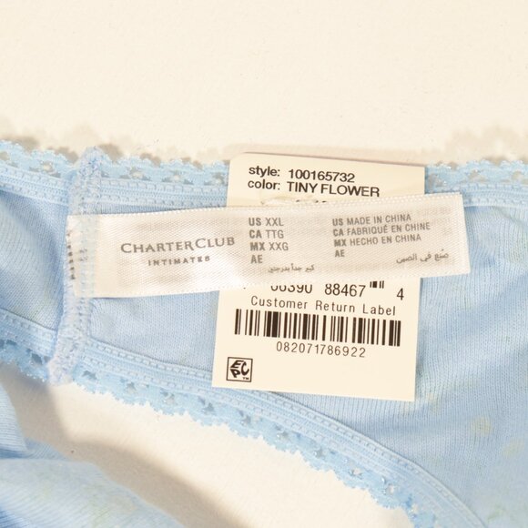 NWT Charter Club Panties Size XXL in Blue Floral - Picture 12 of 14